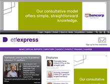 Tablet Screenshot of etfexpress.com